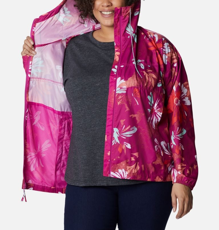 Jacheta Columbia Flash Challenger Novelty Windbreaker Dama Flori | Plus Size CSMQZ0S7A